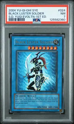 2004 SYE YU-GI-OH! STARTER DECK YUGI EVOLUTION 1ST ED BLACK LUSTER SOLDIER PSA 7 - Image 1