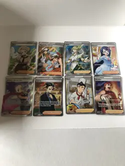 Lot of 8 Pokemon TCG Eng Modern Trainer Cards Fennel, Volo, Cook.. Near mint - Image 1