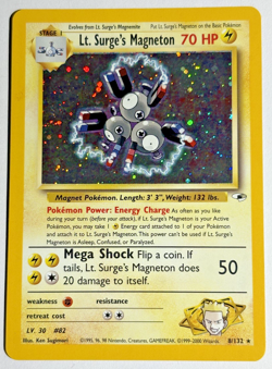 Pokemon TCG Lt. Surge's Magneton #8/132 Gym Heroes Unlimited Holo Rare Card - Image 1