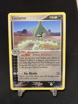 Cacturne 27/108 Prerelease Promo EX Power Keepers Pokemon Card LP - Image 1