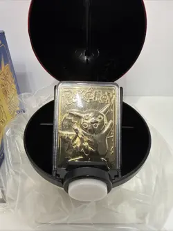Pokemon Burger King 23k Gold Plated Pikachu Trading Card Sealed but open box - Image 3