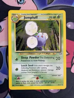 2000 Pokemon Card Neo Genesis Jumpluff 7/111 Holo Rare MP+ - Image 1