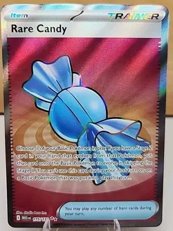 Rare Candy 175/132 Mega Evolution Full Holo Art Double Rare Trainer Pokemon Card - Image 1