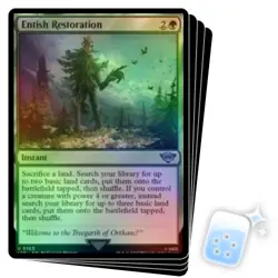FOIL ENTISH RESTORATION X4 The Lord Of The Rings Magic MTG MINT CARD - Image 1
