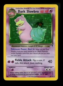 #2 Dark Slowbro 8/110 Legendary Collection 2002 Holo Pokemon Card TCG - Image 1
