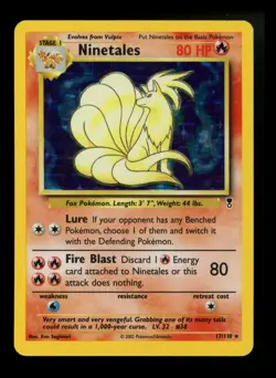 PRINTER HICKEY Ninetales 17/110 Legendary Collection 2002 Holo Pokemon Card TCG - Image 1