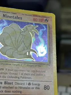 PRINTER HICKEY Ninetales 17/110 Legendary Collection 2002 Holo Pokemon Card TCG - Image 4