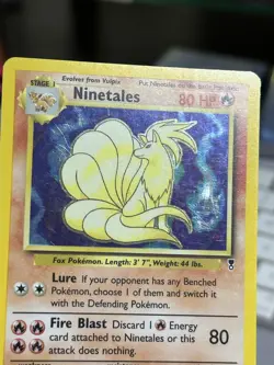 PRINTER HICKEY Ninetales 17/110 Legendary Collection 2002 Holo Pokemon Card TCG - Image 5