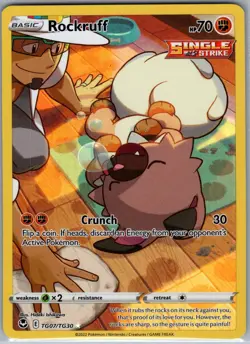 Rockruff TG07/TG30 Silver Tempest Trainer Gallery - Pokemon Card - NM - Image 1