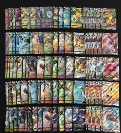 100 Lot Pokemon TCG Chinese Card RR RRR VMAX EEVEE Leafeon Gengar A35 SQ - Image 1
