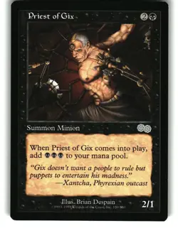 Magic the Gathering - Urza's Saga Priest of Gix 150 Uncommon 1998 - Image 1