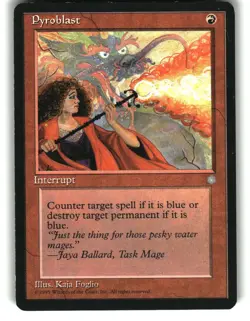 Magic The Gathering - Ice Age Pyroblast 213 Common 1995 - Image 1
