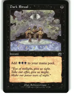 Magic the Gathering - Mercadian Masques Dark Ritual 1999 129 Common - Image 1