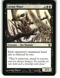 Magic the Gathering - Saviors of Kamigaw Locust Miser 2005 80 Uncommon - Image 1