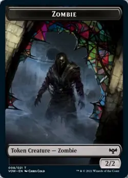 Zombie (008) / Wolf (014) Token x1 1x FOIL Innistrad: Crimson Vow NM MTG - Image 2