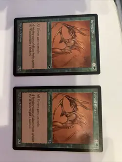 MTG Tempest Horned Sliver x2 Green Uncommon LP - Excellent Condition - Image 1