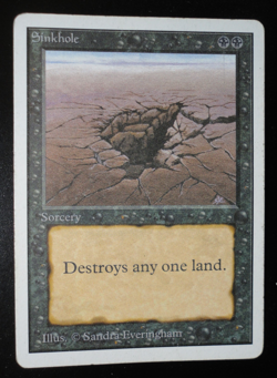 Sinkhole Unlimited Edition MP Moderately Played MTG Magic the Gathering - Image 1
