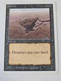 MTG - Sinkhole NM - Unlimited Edition Vintage - Image 1