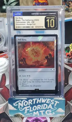 Graded MTG Card - CGC Pristine 10 - Commander: 40K - Sol Ring (Surge Foil) - Image 1