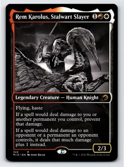 Rem Karolus, Stalwart Slayer (Showcase) R Innistrad: Midnight Hunt # 322 NM Norm - Image 1