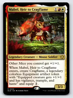 Mabel, Heir to Cragflame R Bloomburrow # 224 NM Normal - Image 1