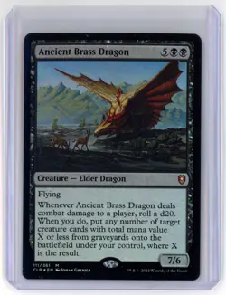 MtG CLB Ancient Brass Dragon #111 FOIL - Image 1
