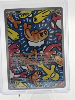 Pokemon TCG Tatsugiri Twilight Masquerade Illustration Rare Card 186/167 - Image 1
