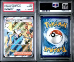 2024 Clemont's Quick Wit 229/191 Ultra Rare Pokemon Surging Sparks PSA 10 Gem - Image 3