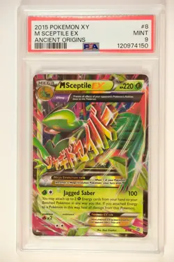2015 POKEMON XY ANCIENT ORIGINS #8 M SCEPTILE EX PSA 9 - Image 1