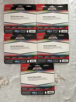 Pokemon TCG Prismatic Evolutions Eevee Two Pack Blister Lot of 5 - Image 2