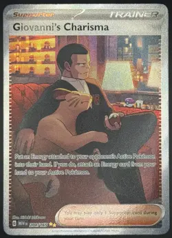 Pokemon TCG Giovanni’s Charisma 151 Full Art SIR Trainer 204/165 NM - Image 1