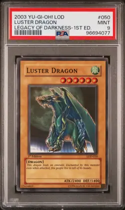 Yu-Gi-Oh! - Legacy of Darkness Luster Dragon 2003 LOD-050 1st Edition PSA 9 - Image 1