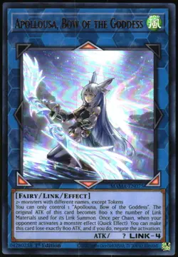 Yu-Gi-Oh! - Apollousa Bow of the Goddess 2022 MAMA-EN075 Ultra Rare 1st Edition - Image 1