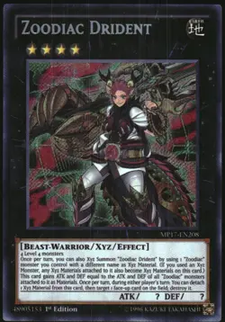 Yu-Gi-Oh! - 2017 Mega-Tin Mega Pack Zoodiac Drident 2017 MP17-EN208 1st Edition - Image 1