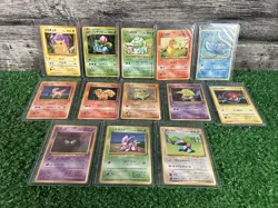 Pokemon Base Set Lot of 13 Cards! Pikachu Bulbasaur Charmander JAPANESE NM/LP - Image 1