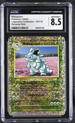 CGC 8.5 Nidoqueen 2002 Legendary Collection 32/110 Reverse Holo Pokemon Card - Image 1