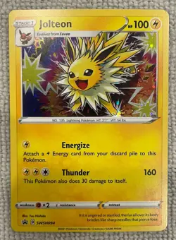Pokemon Jolteon TCG SWSH094 Sword & Shield Black Star Promo Holo Card - Image 2