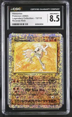 CGC 8.5 Hitmonlee 2002 Legendary Collection 13/110 Reverse Holo Pokemon Card - Image 1