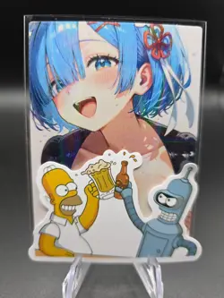 Rem Re Zero Anime Waifu Card Doujin ACG Goddess Holo - Image 1