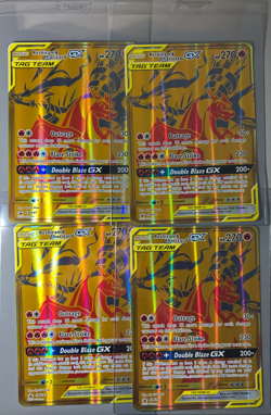 Pokemon Reshiram & Charizard GX SM247 JUMBO OVERSIZED promo 4 card lot - Image 1