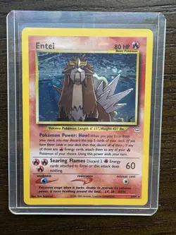 Entei 6/64 Holo Rare Neo Revolution Volcano Pokemon Card Near Mint Condition NM - Image 1