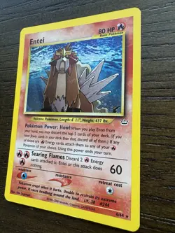 Entei 6/64 Holo Rare Neo Revolution Volcano Pokemon Card Near Mint Condition NM - Image 2