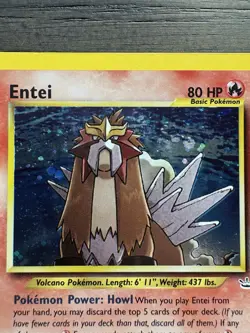 Entei 6/64 Holo Rare Neo Revolution Volcano Pokemon Card Near Mint Condition NM - Image 3