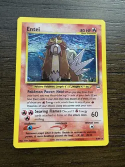 Entei 6/64 Holo Rare Neo Revolution Volcano Pokemon Card Near Mint Condition NM - Image 4