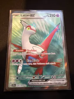 Pokemon Latias EX TCG Full Art Holo Card 220/191 Sv08: Surging Sparks Ultra Rare - Image 1