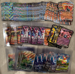 Pokemon jumbo 304 card lot Victini Vaporeon vmax Lance's Charizard Sylveon etc - Image 1