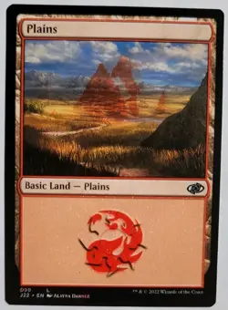 MTG Misprint Plains/ Mountain Double Print Jumpstart 2022 Magic The Gathering - Image 1