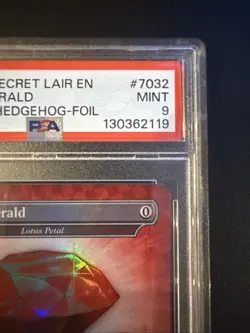 Chaos Emerald - Lotus Petal (7032) Secret Lair Drop Foil PSA9 Mint MTG Sonic - Image 4