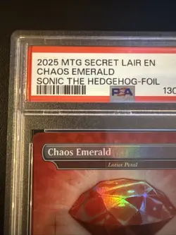 Chaos Emerald - Lotus Petal (7032) Secret Lair Drop Foil PSA9 Mint MTG Sonic - Image 5