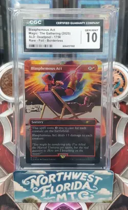 MTG - CGC Gem Mint 10- SLD: Deadpool (2025) - Blasphemous Act (Foil) Borderless - Image 1